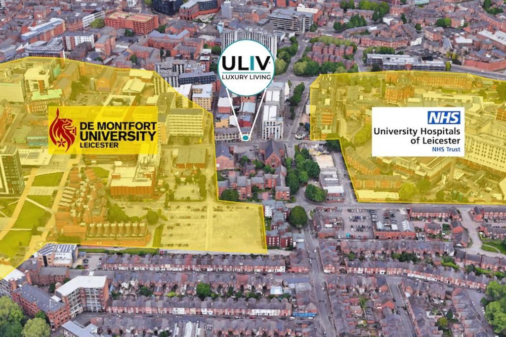 Modern 1-Bed Studio 3D Close To Royal Infirmary & Dmu Leicester Luaran gambar